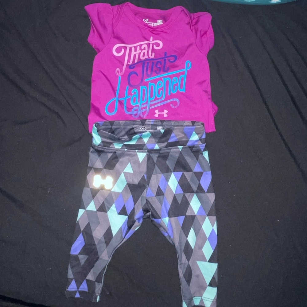 Under Armour Pink and Multicolor Baby Set